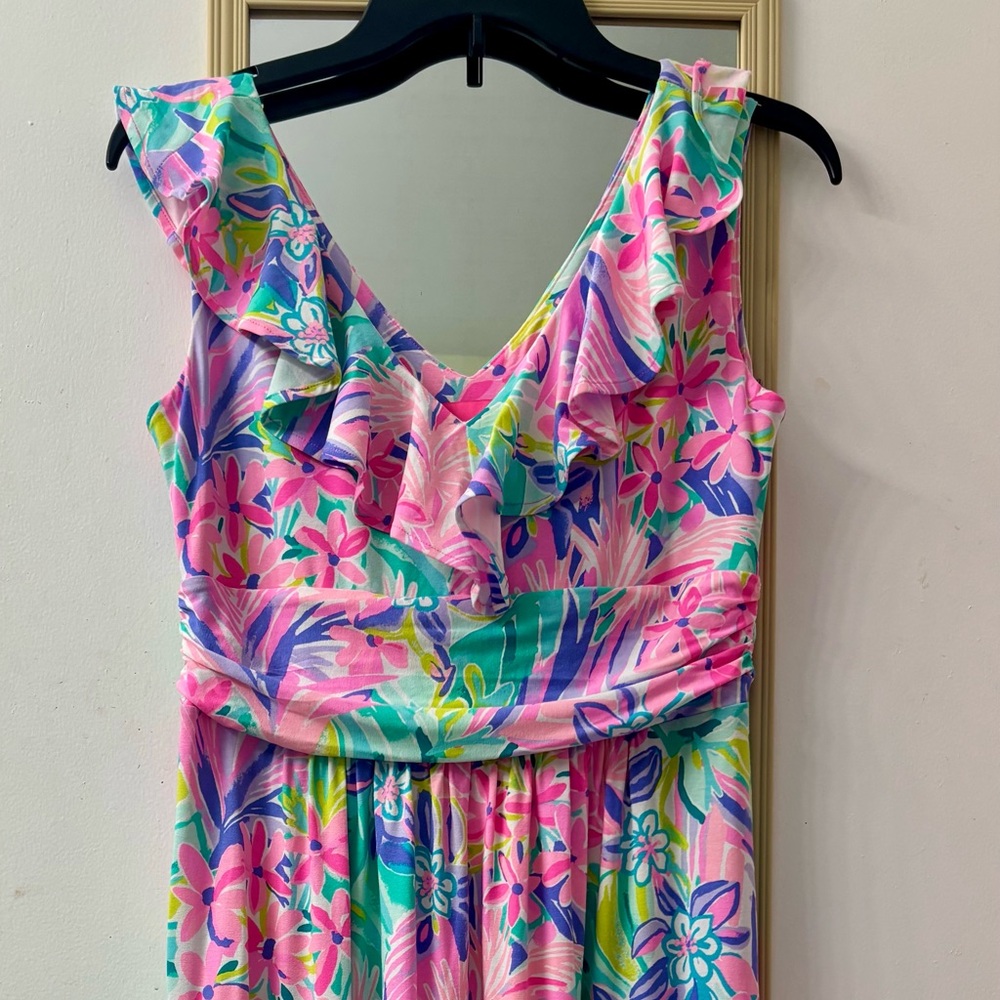 Lilly Pulitzer Pink Floral Maxi Dress